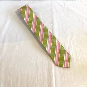 *** SoLD*** Roma Silk Tie. Pink, Green and White.